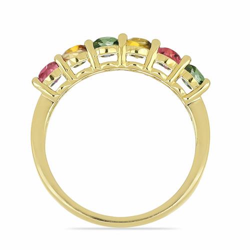14K GOLD RING WITH 2.10 CT MULTI TOURMALINE #VJR9417